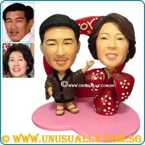 Custom 3D Traditional Kimono Couple Figurines